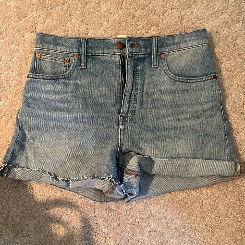 Size 28 high rise madewell denim shorts